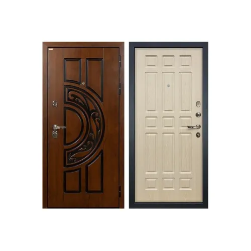 Входная металлическая дверь Лекс Спартак Cisa Белёный дуб (панель №28)