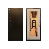 Металлическая дверь Ратибор Милан с зеркалом ЭкоДуб