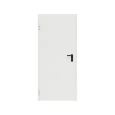 Дверь противопожарная металлическая ДПР-Олимп-01/30К сплошная, угловая коробка (850х2075), без порога, левая, RAL9016