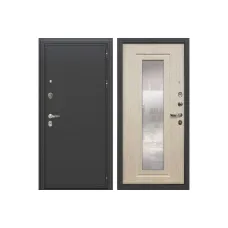 Входная металлическая дверь Лекс Колизей с Зеркалом Дуб беленый (панель №23)